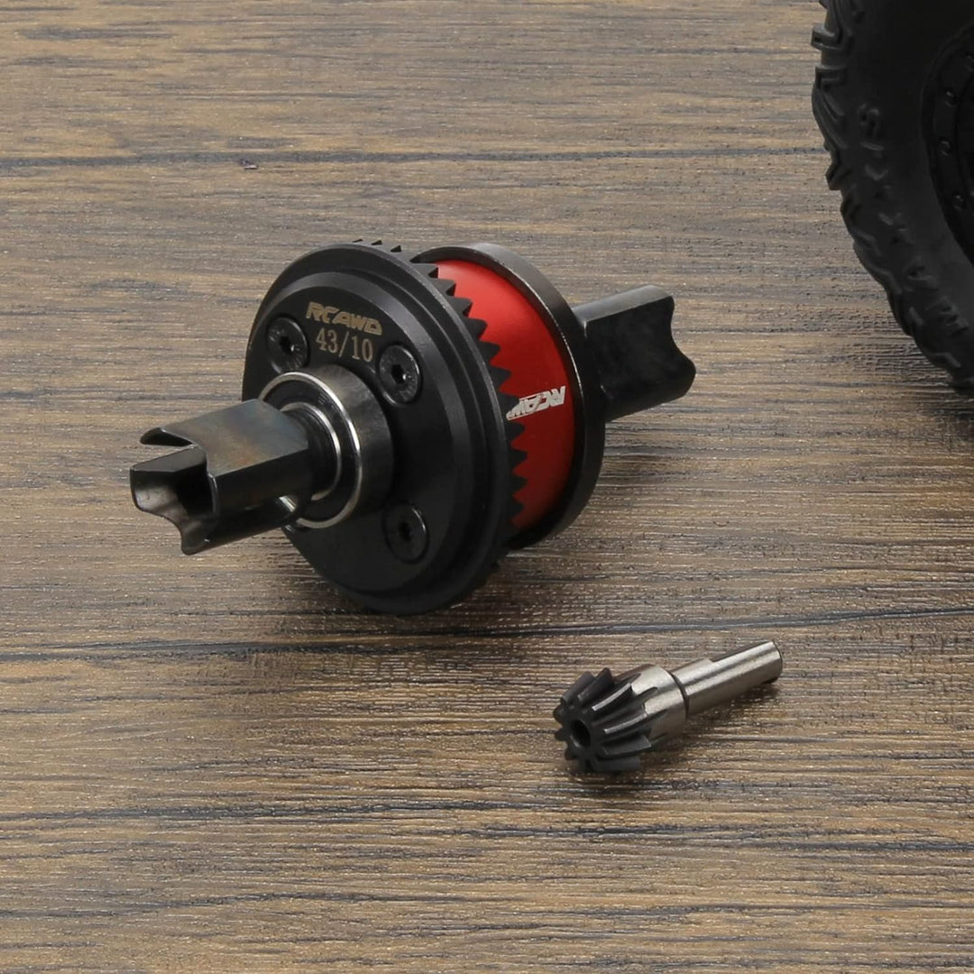 RCAWD Active F/R Differential-Set 10T Hauptgetriebe für Arrma 1/8 Typhon Notorious Talion Kraton Out