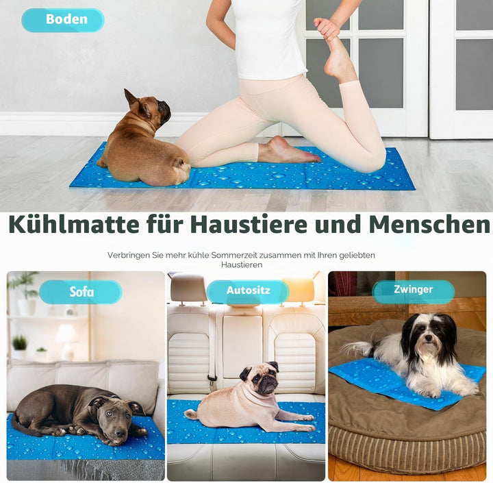 Zellar Kühlmatte für Hunde Selbst Kühlende Hundematte Kühldecke Hunde Sommer Kühlkissen Hundedecke m