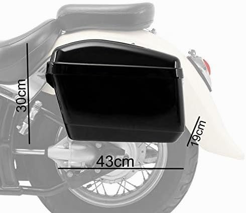 Craftride Seitenkoffer für Kawasaki Vulcan S 15-23 mit Halter Satteltaschen Nevada