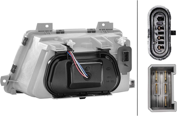 HELLA 1AH 007 774-021 Halogen-Hauptscheinwerfer - rechts - für u.a. Mercedes-Benz Vario Bus Rechts (
