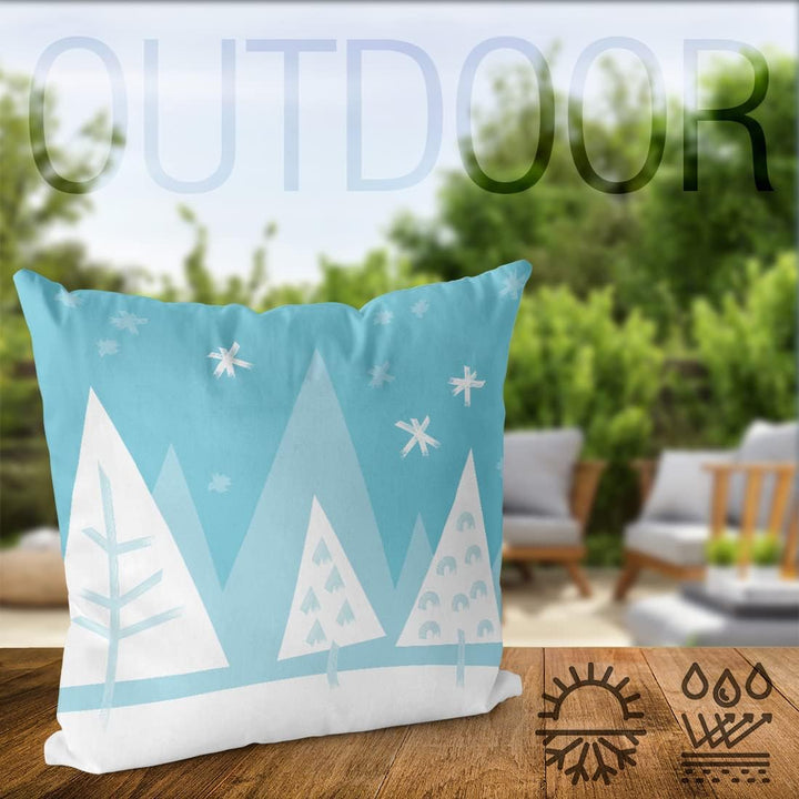 VOID Schneelandschaft Bäume Kissenbezug Kissenhülle Sofakissen Kissen Deko Weihnachten Winter Weihna