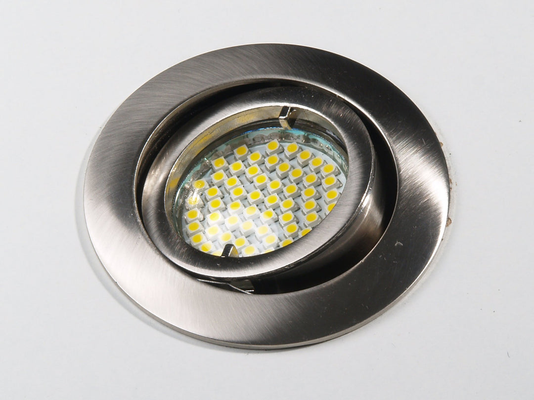 Kamilux 7 x Einbaustrahler/Spot Bajo in Edelstahl-gebürstet Optik 230V inkl. GU10 Fassung