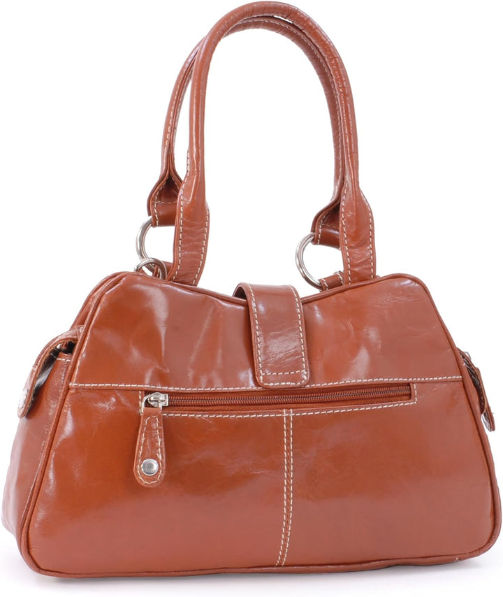 Catwalk Collection Handbags - Leder - Umhängetasche/Henkeltasche - Handtasche mit Schultergurt/Schul