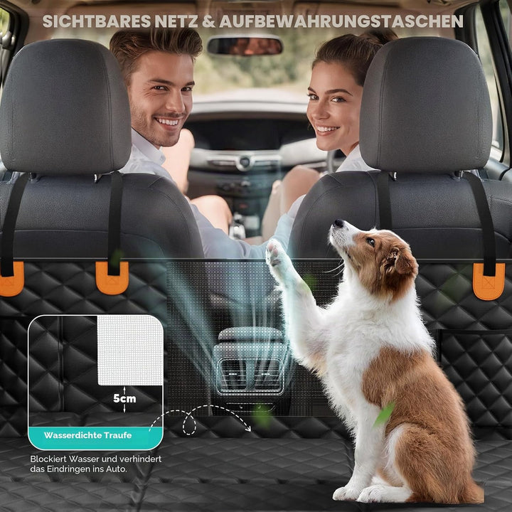 Hundedecke Auto Rückbank mit Harter Unterseit Seitenschutz Verstärkte | Strapazierfähige und kratzfe