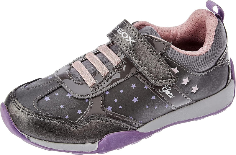 Geox Mädchen J Jocker Plus Girl B Sneakers, 36 EU Dk Grey Purple