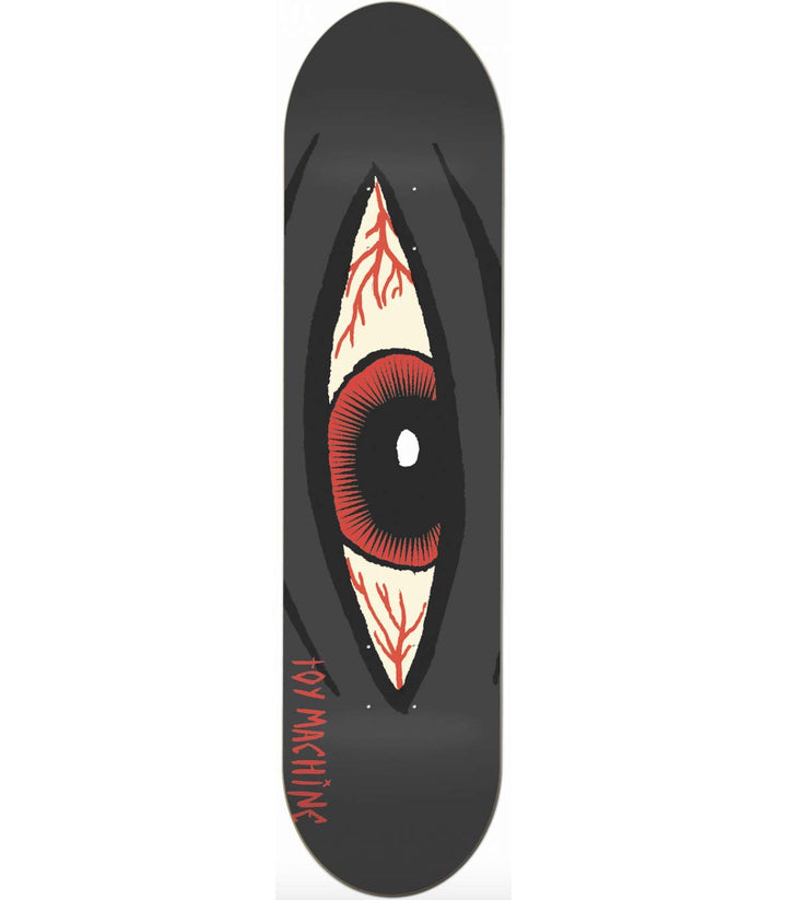 Toy Machine Skateboard Deck Monster by PS Stix Grey Width: 8.125", Grey Width: 8.125"