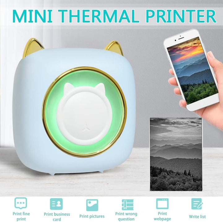 ZAKVOP Mini drucker, fotodrucker für Smartphone, Mini Printer Smartphone, Mini drucker für Smartphon