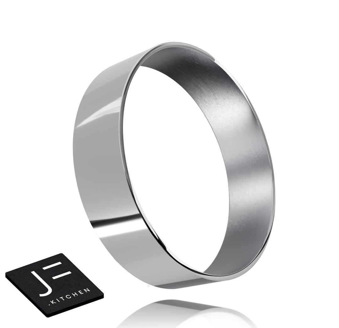 NEU: 6 Serviettenringe aus hochwertigem Edelstahl Ø - 4cm (Silber, glänzend)
