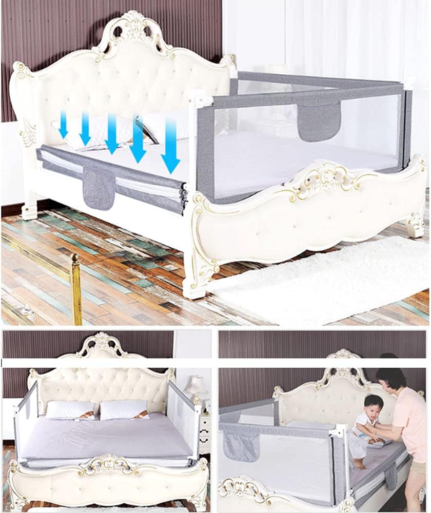 homewell Bettgitter für Kleinkinder, Bettgitter, faltbar, tragbar, höhenverstellbar, Sicherheitsbarr