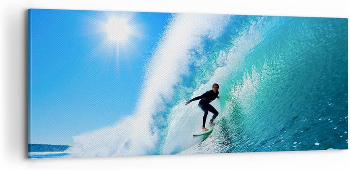 Wandbilder Dekoration Wohnzimmer Windsurfing strand ozean spass Panorama Bilder auf Leinwand 120x50c