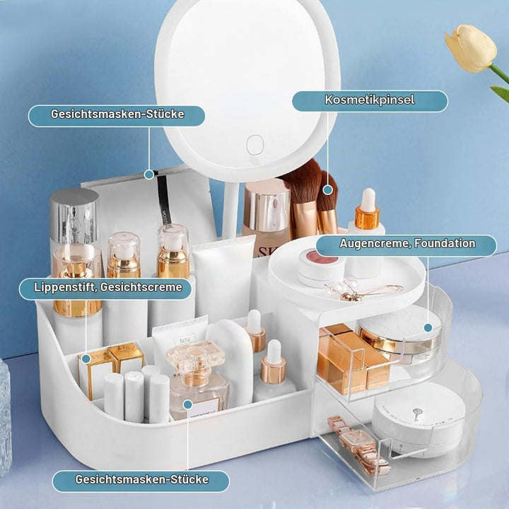 Make Up Organizer Kosmetik Aufbewahrungsbox mit Schubladen Schminktisch Organizer Schminkbox Beauty