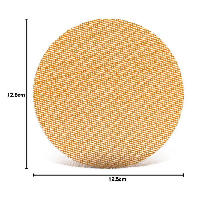 MENZER Ultranet Klett-Schleifgitter, 125 mm, f. Exzenterschleifer, Weisses Edelkorund (25 Stk.) K80
