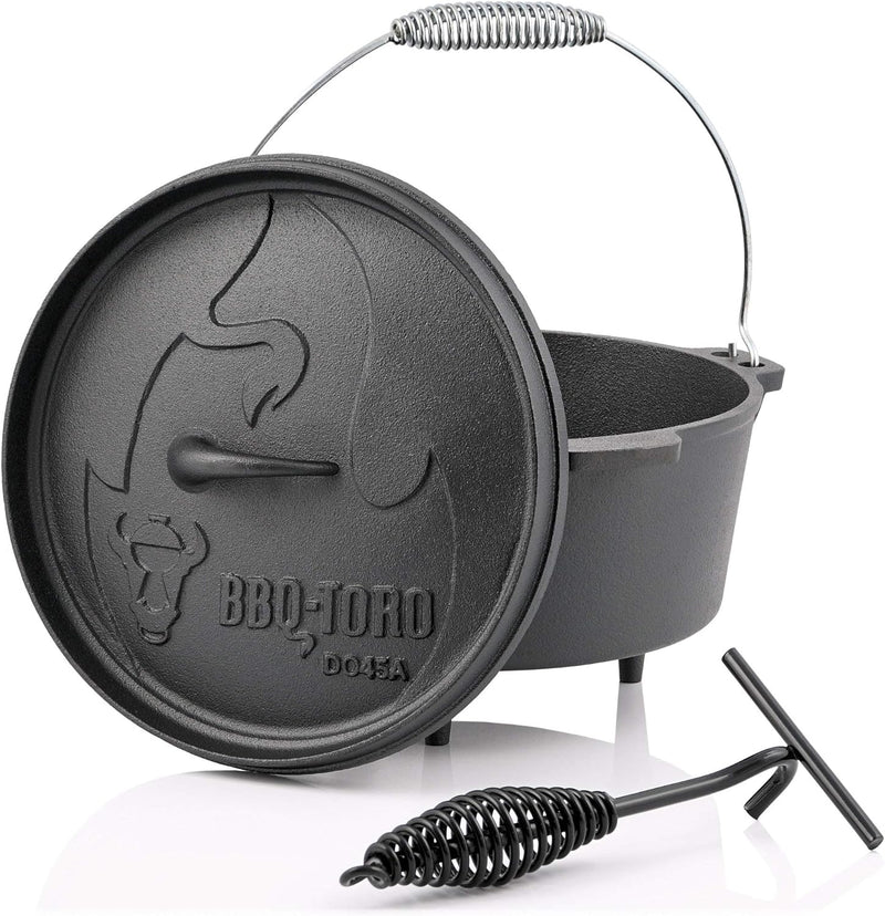 BBQ-Toro Dutch Oven Alpha Serie | 3,1 Liter (DO45A), Topf mit Füsse | bereits eingebrannt - preseaso