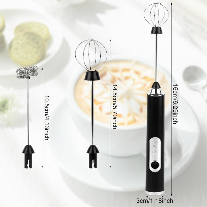 Milchaufschäumer Elektrisch Edelstahl Melektrischer Schneebesen USB Wiederaufladbar Milchschäumer G