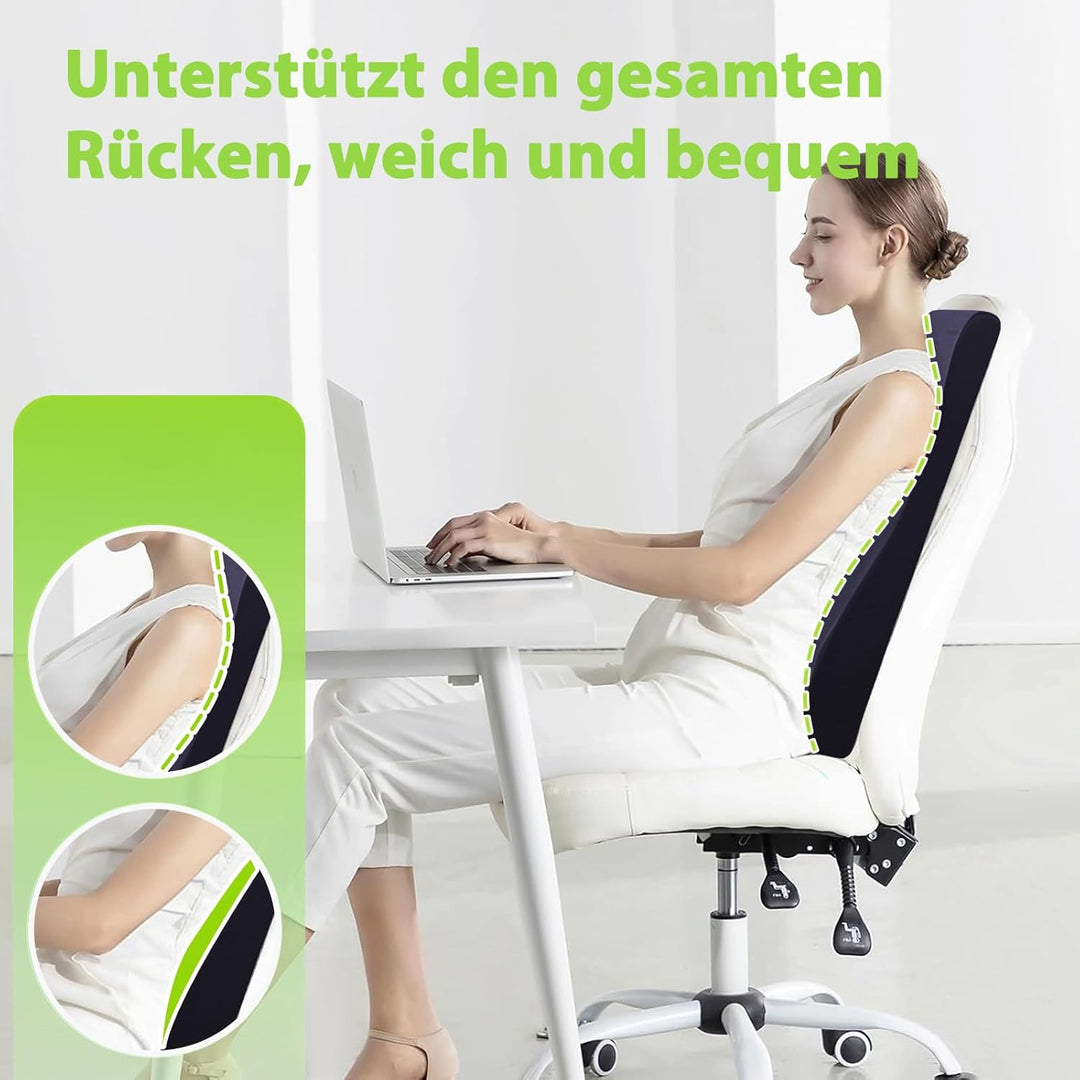 GOFORIT Ergonomisches Rückenkissen für Liegesessel & Schaukelstuhl - 68cm Extra Hoch, Weiches 2in1 N
