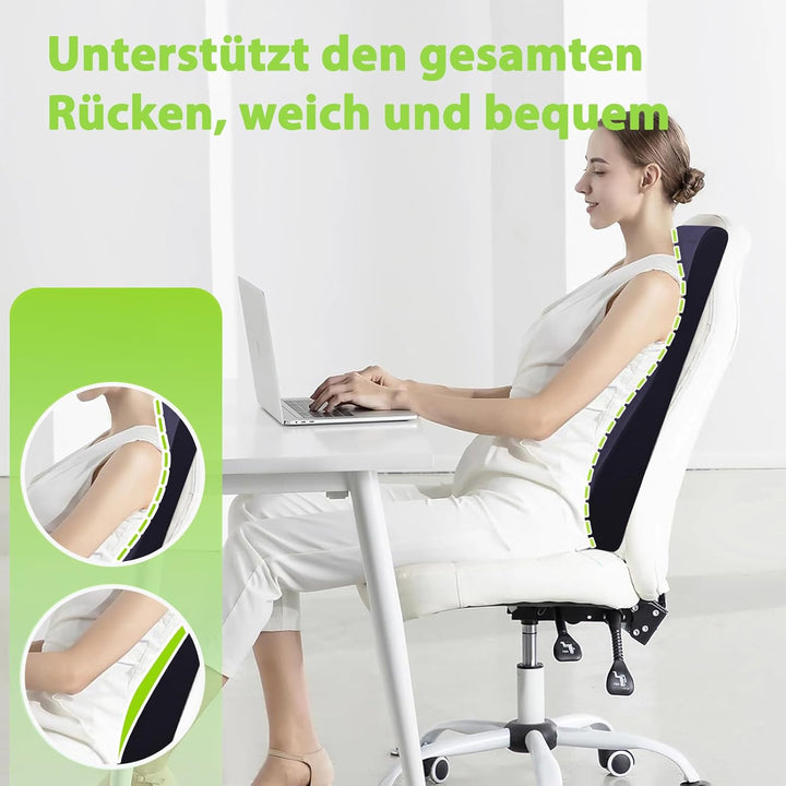 GOFORIT Ergonomisches Rückenkissen für Liegesessel & Schaukelstuhl - 68cm Extra Hoch, Weiches 2in1 N