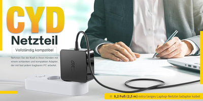 CYD 15V 4A 60W Ladegerät-Notebook Netzteil für Laptop-Ladekabel-Universal Microsoft Surface Pro 3 4