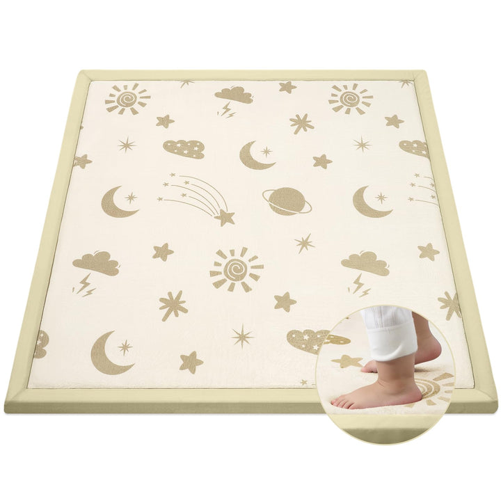 Teppich Krabbelmatte Baby 127x127x3cm, Spielmatte Krabbeldecke Turnmatte Spielteppich für Baby Kinde