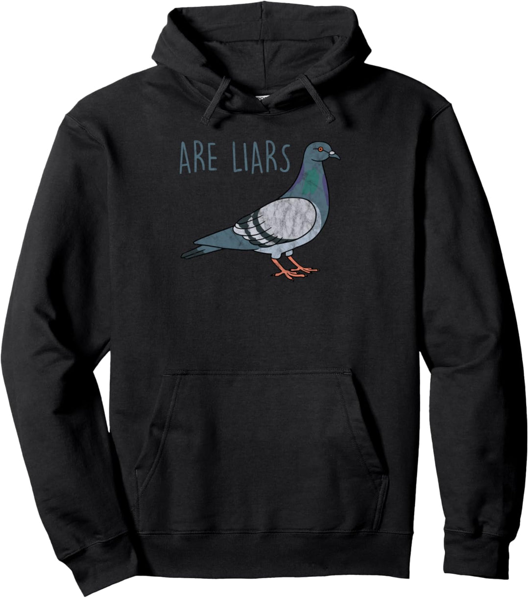 Tauben sind Lügner sind keine echten Spione Vögel Wortspiel Pullover Hoodie