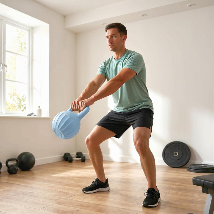 SPORTNOW Kettlebell Kugelhantel 6 kg Gewicht-Hantel mit Sand befüllt für Anfänger Zuhause Krafttrain
