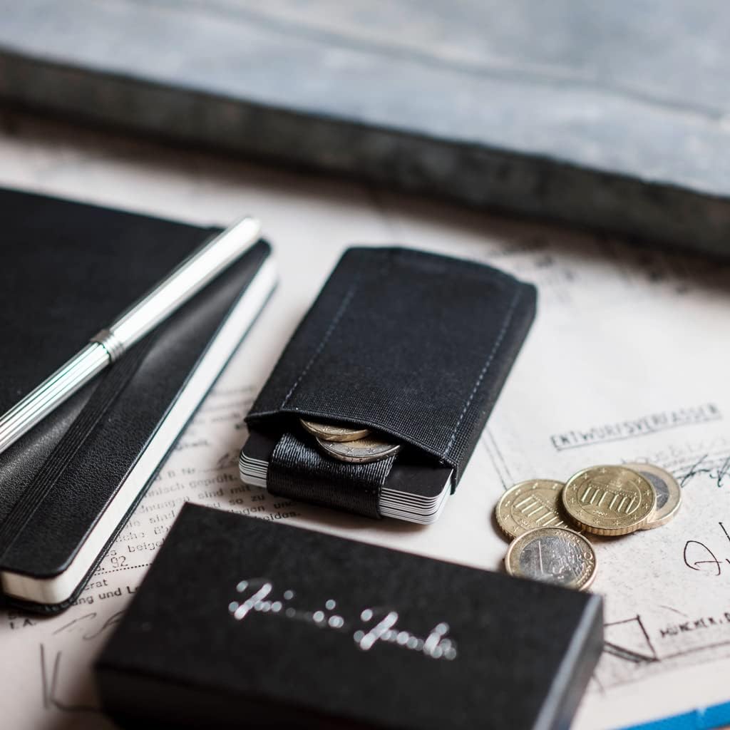 Jaimie Jacobs Nano Boy Mini Wallet, Mini Geldbörse aus Textil, Kleiner Geldbeutel, Slim Wallet mit Z