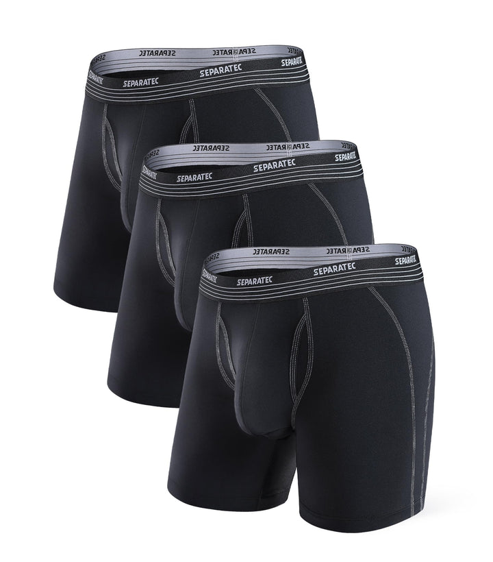 Separatec Sport Boxershorts Herren Schnelltrocknende Unterhosen Männer mit Doppelter Beutel Retrosho