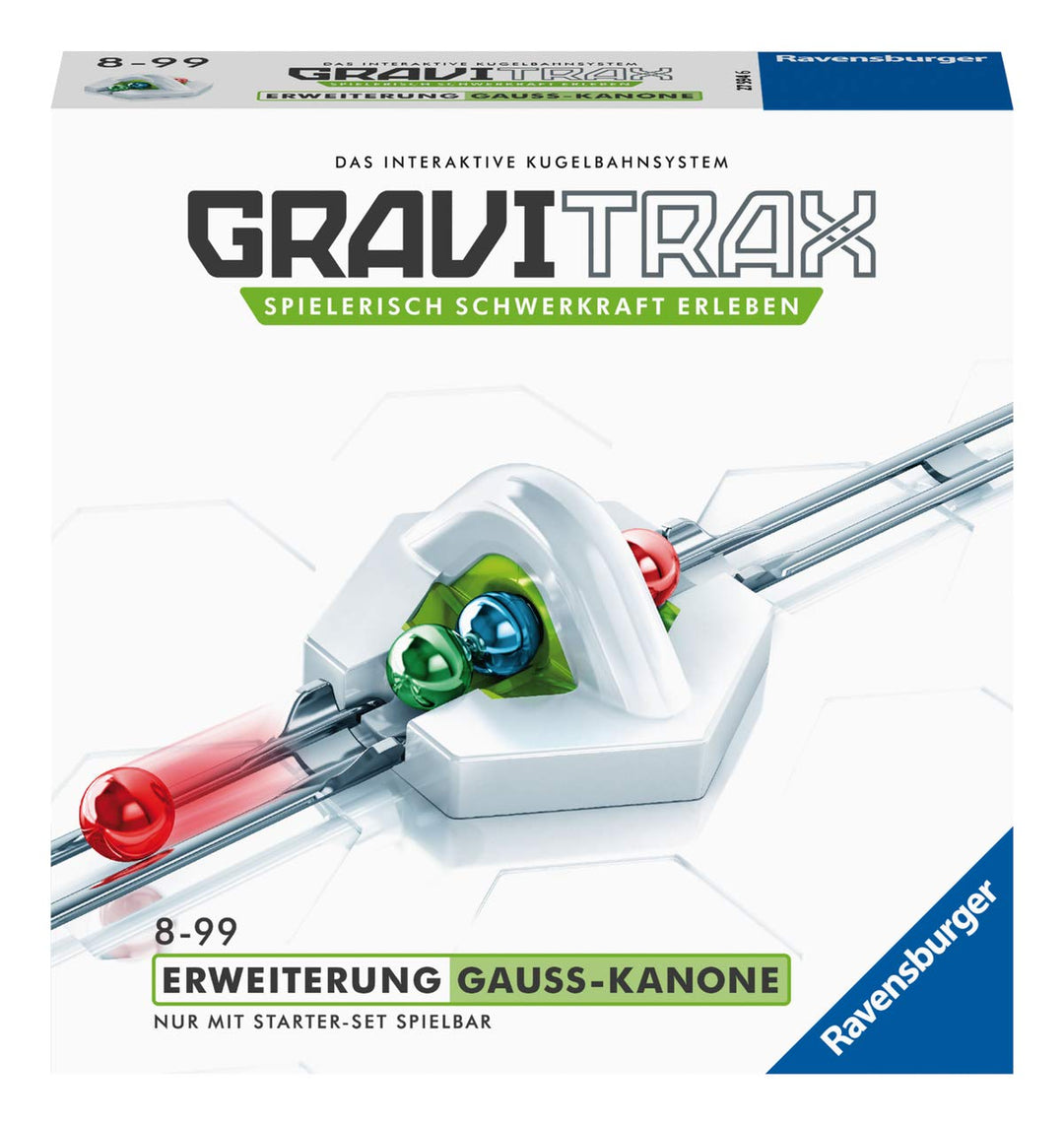 Ravensburger GraviTrax Erweiterung Gauss-Kanone - Ideales Zubehör für spektakuläre Kugelbahnen, Kons