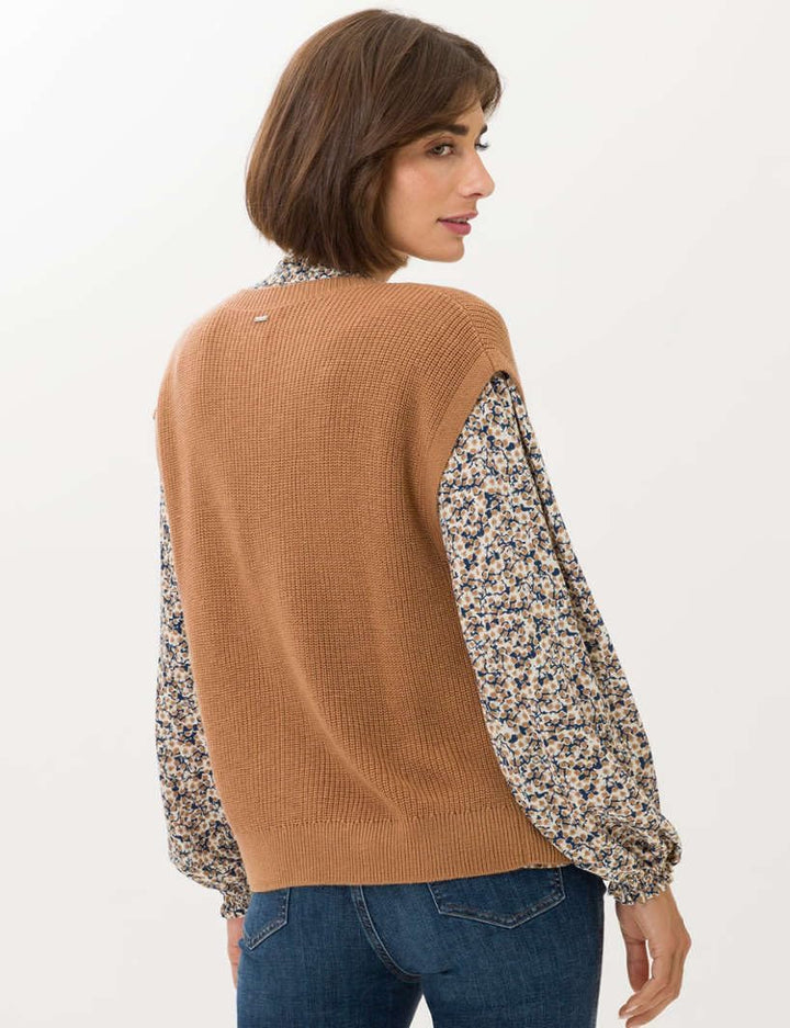 BRAX Damen Style Eve Wollmix Lässiger Optik Strickjacke