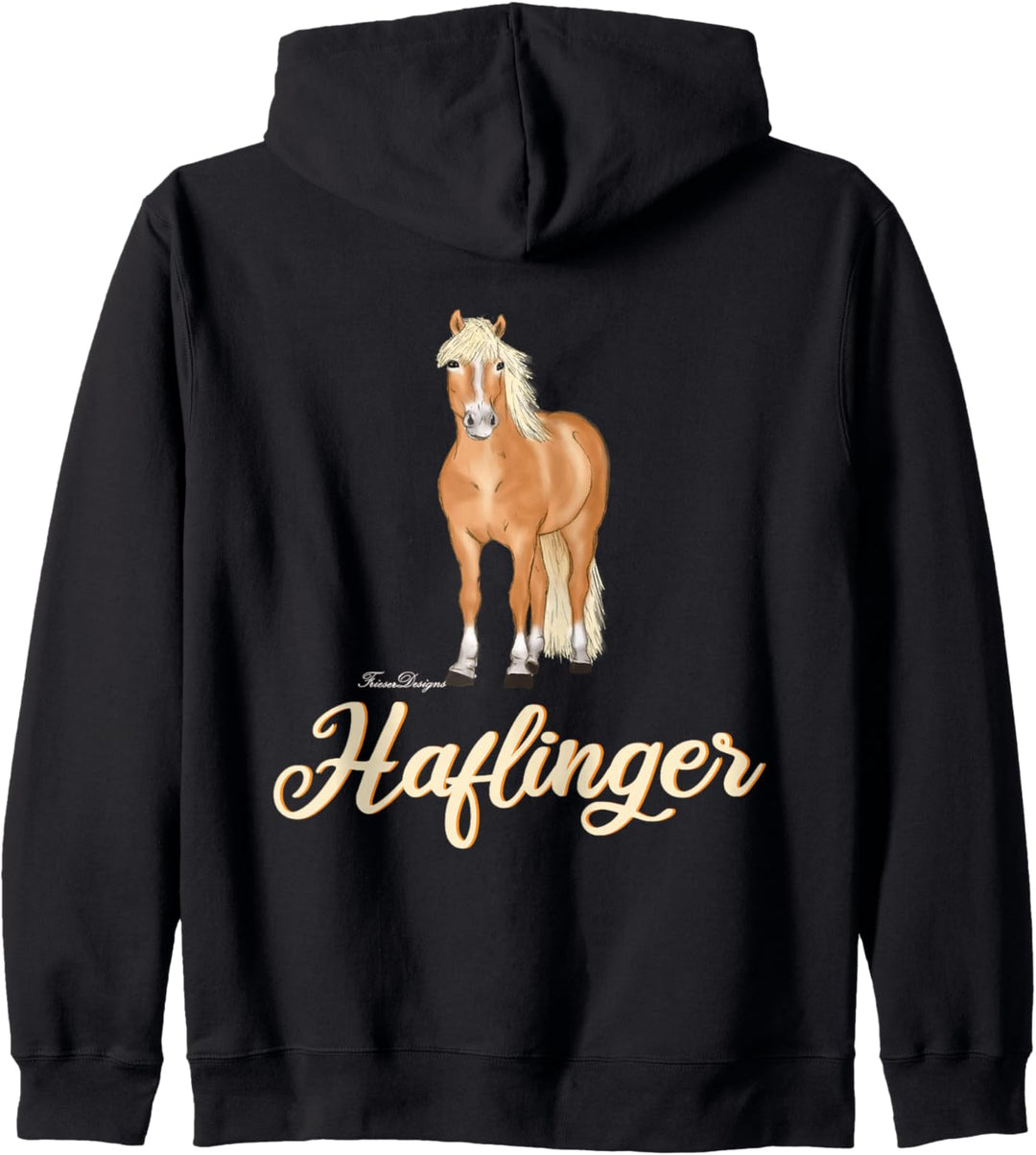Haflinger Pferd, Pony Reiter Outfit vintage Motiv Haffi Kapuzenjacke