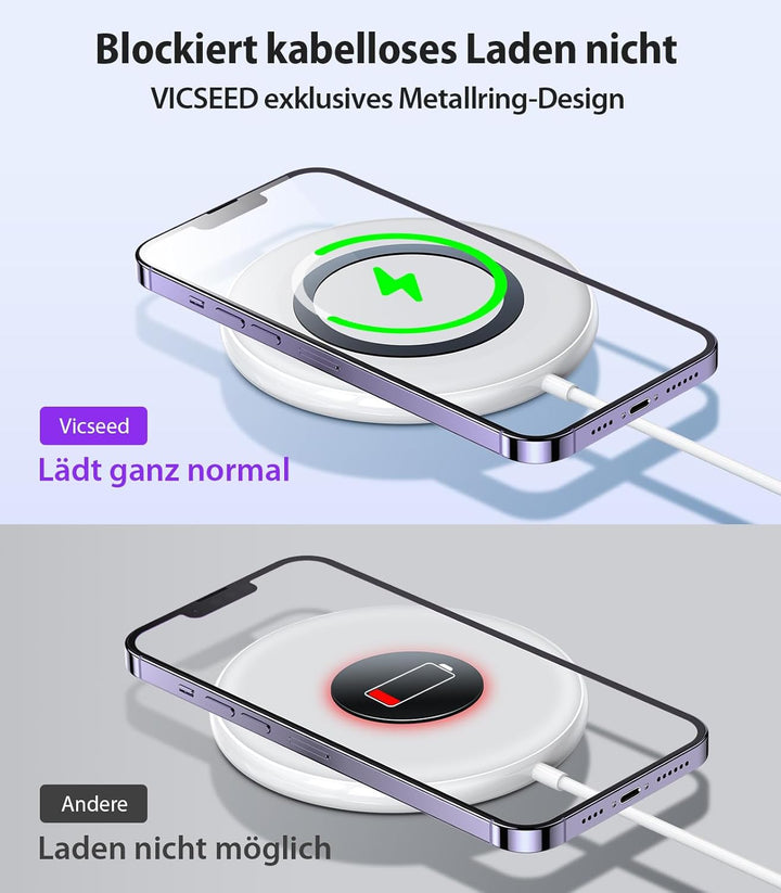 VICSEED Handyhalterung Auto Magnet Lüftung für Magsafe Autohalterung [Starker Magnet mit 20 xN55] Ma