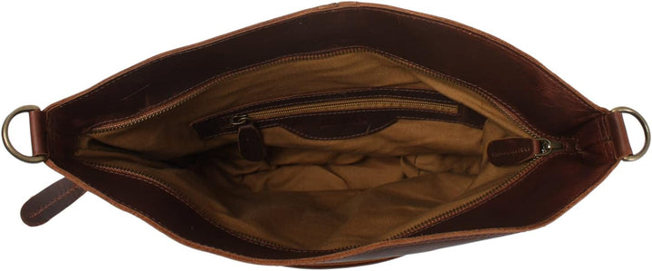 LECONI Umhängetasche für Damen Schultertasche Freizeittasche Damentasche Frauen Ledertasche Handtasc