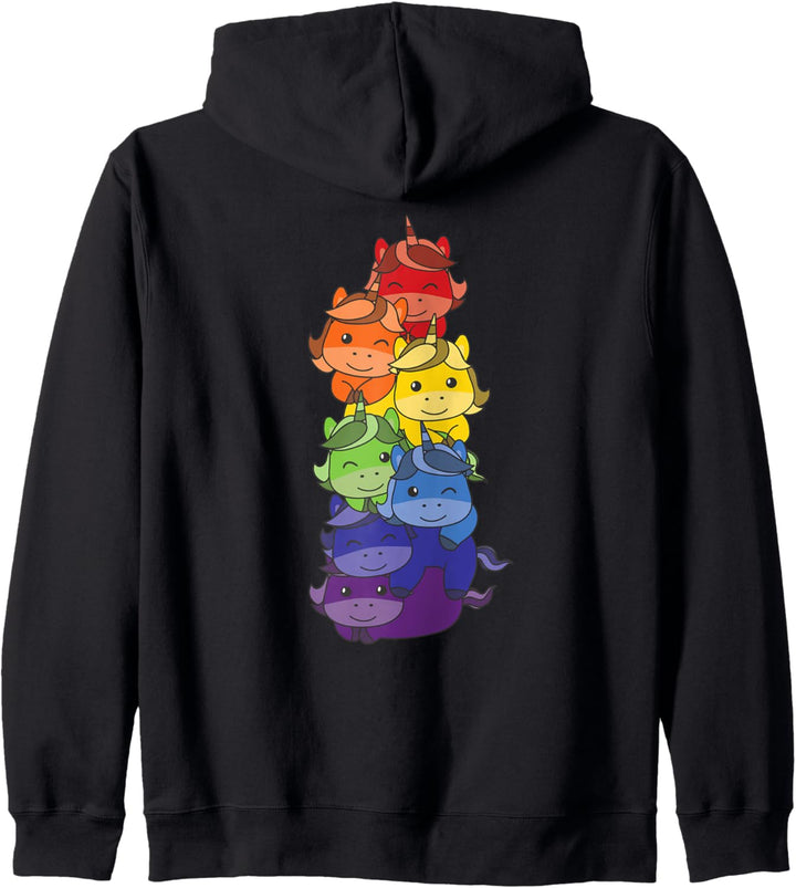 Regenbogen Flagge Pride Monat LGBTQ Regenbogen Einhorn Kapuzenjacke