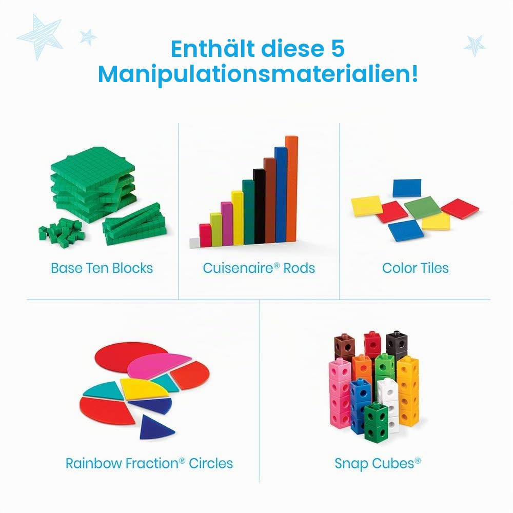 Learning Resources Homeschooling-Greifobjekte-Set (8-10 Jahre), Mathematik-Unterrichtsset, Besser le
