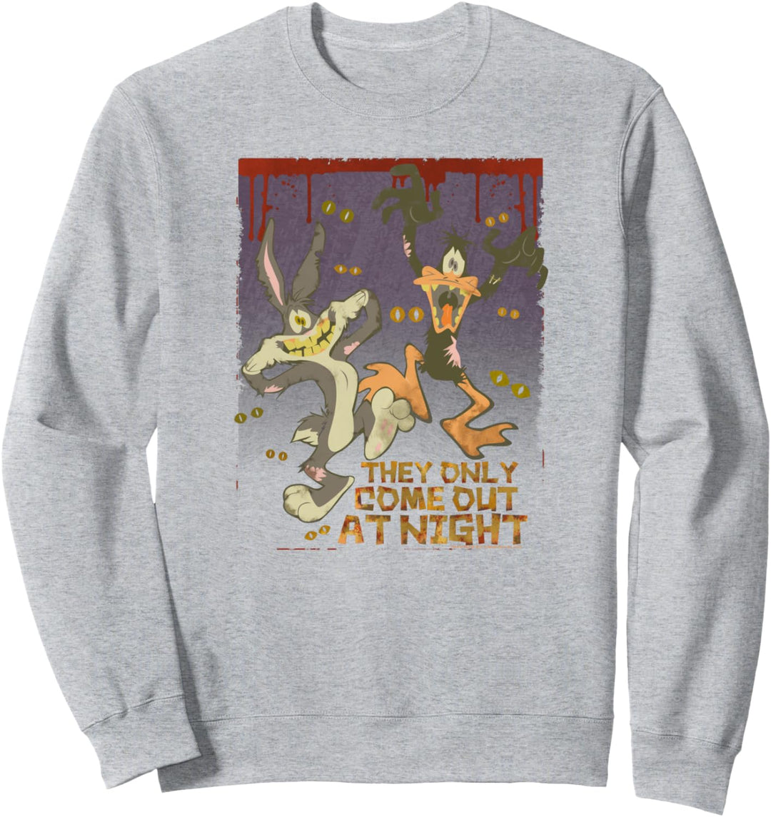 Looney Tunes Bugs and Daffy the Only Come at Night Sweatshirt