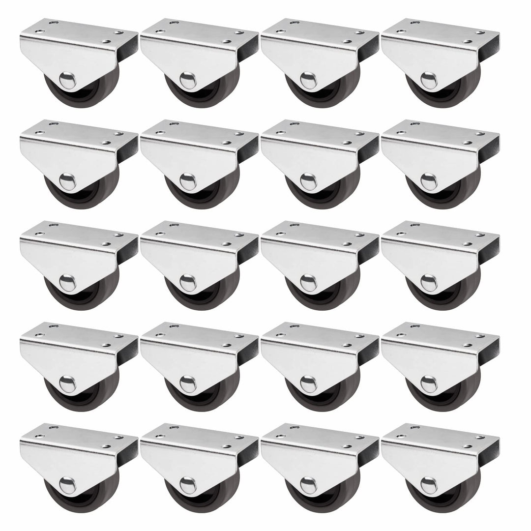 Sotech 20er Set Kastenrolle PASSAU (Ø 40 mm, für Unterbaumontage, dunkelgrau) Transportbockrolle, le