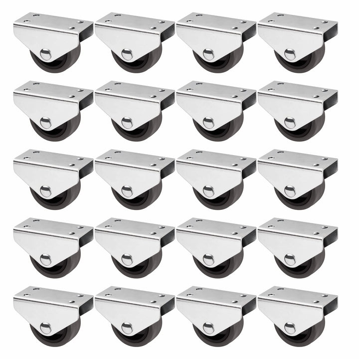 Sotech 20er Set Kastenrolle PASSAU (Ø 40 mm, für Unterbaumontage, dunkelgrau) Transportbockrolle, le