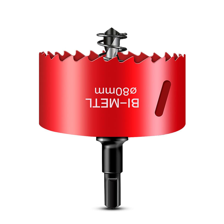 Lochsäge 80mm, M42 HSS Bi-Metall Lochöffner Cutter Werkzeug mit Positionierbohrer zum Schneiden von