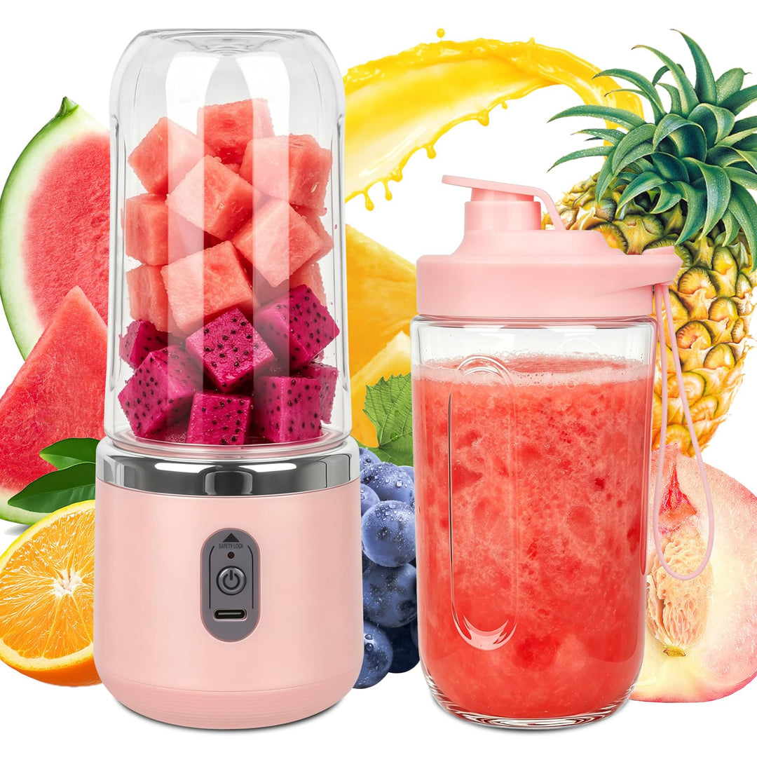 Foreverup Tragbarer Mixer, Maker to Go Mini-Standmixer, Smoothie Maker, Portabler Elektrischer Saftp