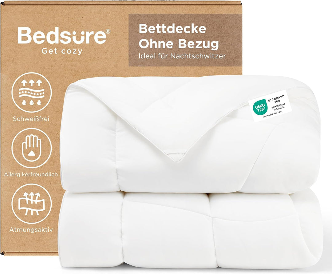 BEDSURE Bettdecke Ohne Bezug Kühlende - Bettdecke 155x220 Kühldecken zum Schlafen - Leicht Atmungsak
