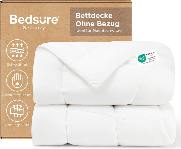 BEDSURE Bettdecke Ohne Bezug Kühlende - Bettdecke 155x220 Kühldecken zum Schlafen - Leicht Atmungsak