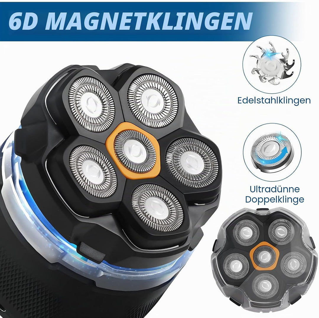 1 Stück 6 Blade Head Shaver Ersatzköpfe kompatibel mit DOAO JoyKoi Solimpia Singphere AEXIRI Head Sh