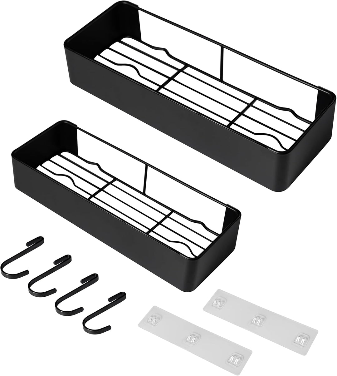 Generisch AVENDO Badregal ohne Bohren – 2er Set aus rostfreiem Metall – Duschablage in edlem matt-sc