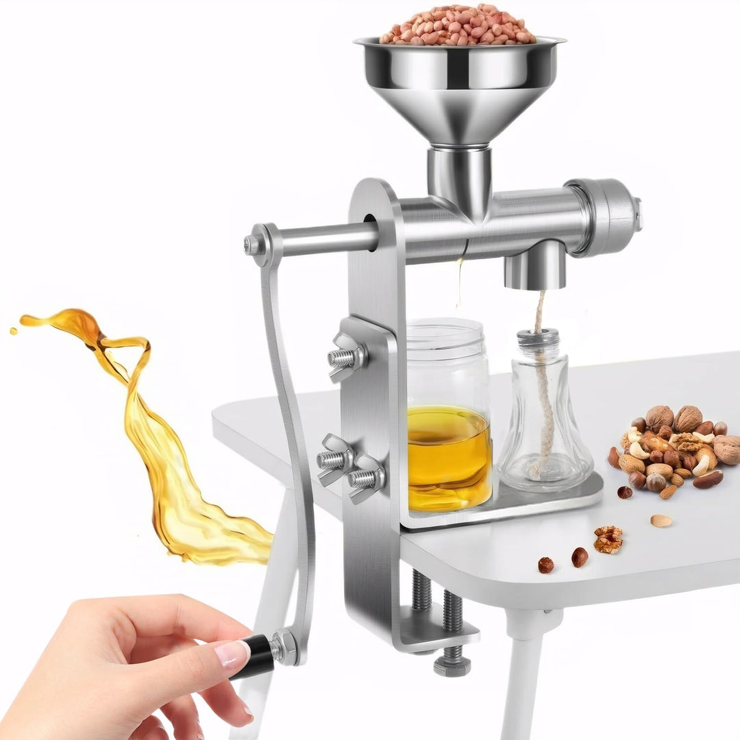 Manuelle Ölpresse, ölpresse kaltpressung, handölpresse für Erdnuss-, Sesam-, Leinsamen- und Rapsöl z