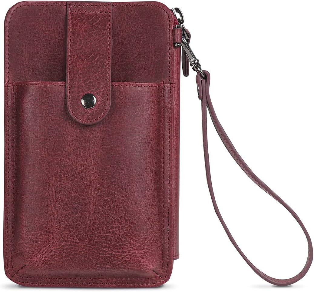 Otto Angelino - OTTANA Echtleder Handtasche - Unisex Damson, Damson