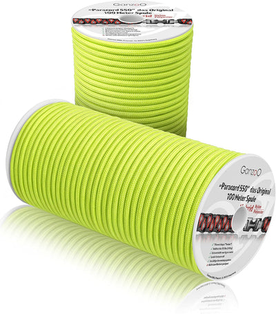 Ganzoo © Paracord 550 Seil | 4mm Ø | Nylon/Polyester |Typ Hybrid | Armband Hunde-Leine | Hunde-Halsb