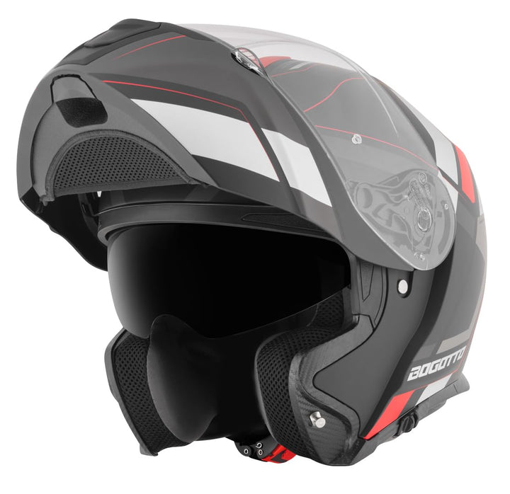 Bogotto FF403 Murata Klapphelm rot/schwarz XS (53/54), rot/schwarz XS (53/54)