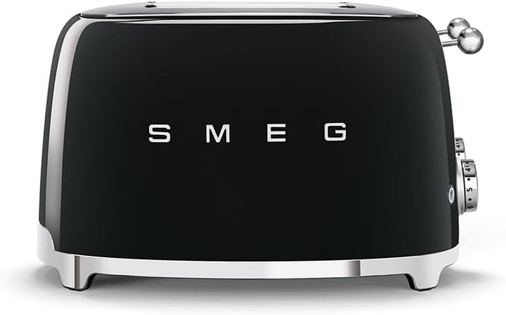 Smeg TSF03BLEU Toaster, 2000, metall, 1 Liter, Schwarz, Schwarz