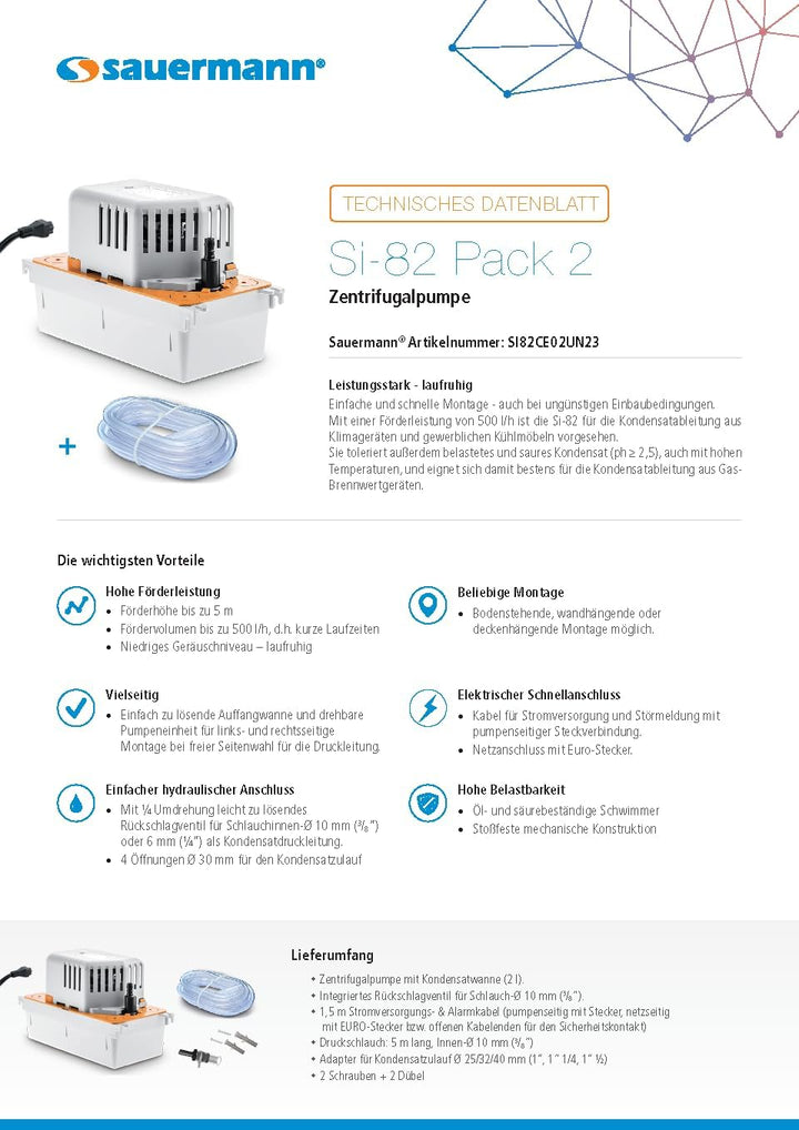 Sauermann Kondensatpumpe SI-82 Pack 2