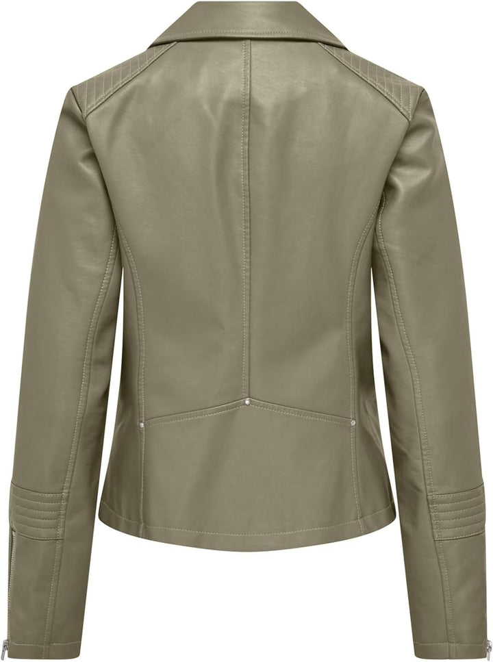 ONLY Female Kunstlederjacke ONLGEMMA Kunstlederjacke numeric_34 Mermaid, numeric_34 Mermaid