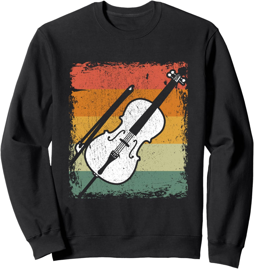 Retro Cello Spieler Geschenk Vintage Musik Cello Sweatshirt